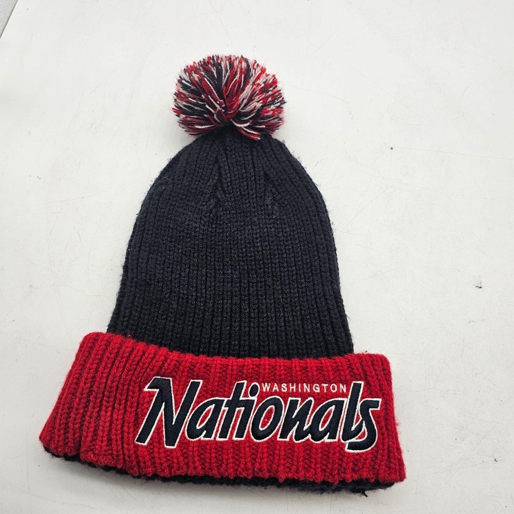 Washington Nationals Hat Beanie Mens One Size Blue Red MLB Baseball 47 Brand